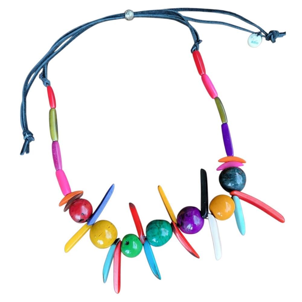 Cotton Candy Dopaminecore Kidcore Tagua Necklace